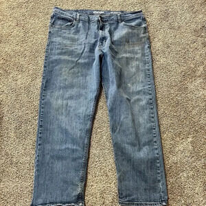 Wrangler Distressed Wide Carpenter Straight Distressed Painter Jean Men 42‎ X 30